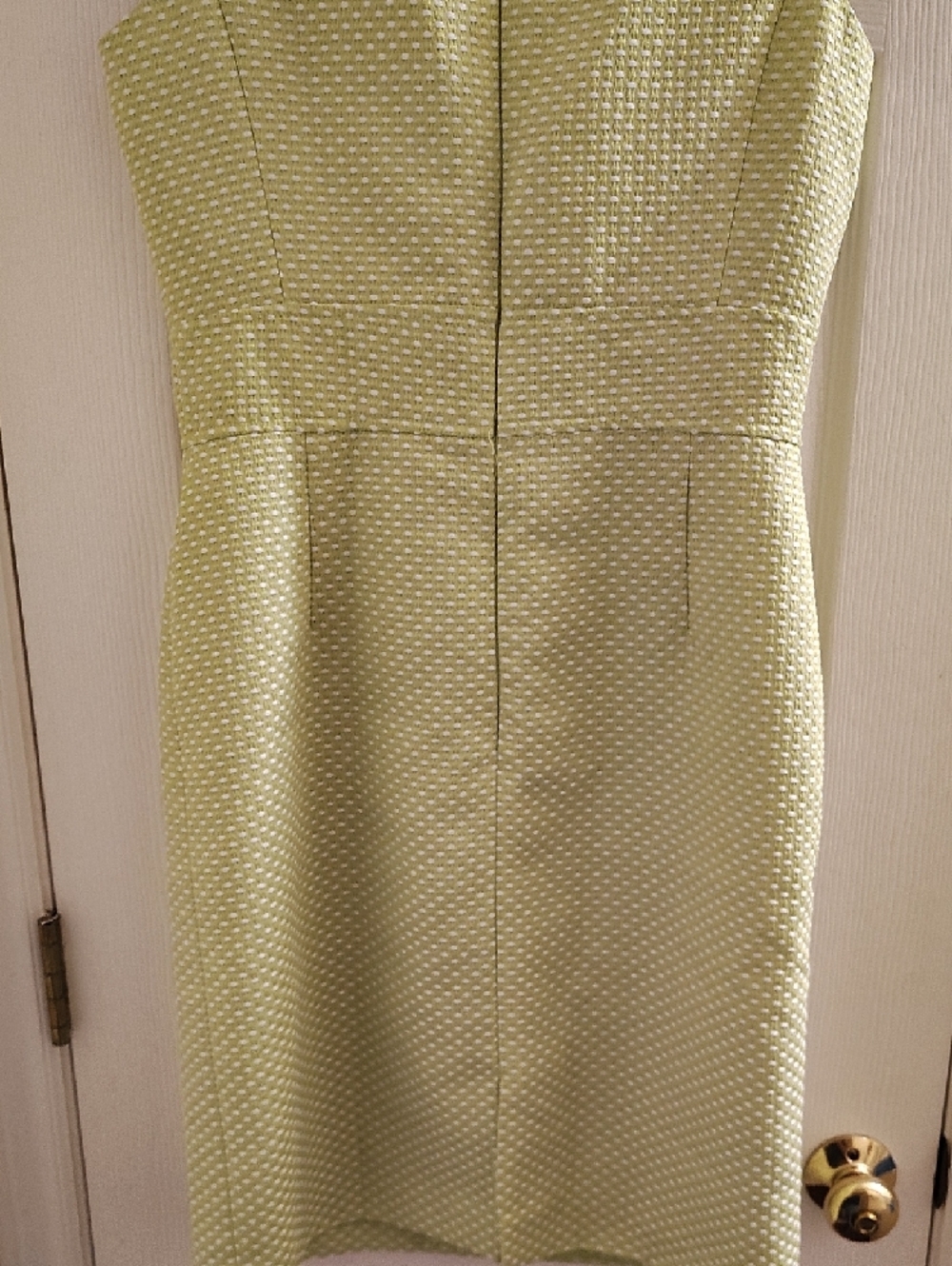 Chico's Lime Textured Sleeveless Midi Sheath Dress - Picture 7 of 11
